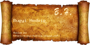 Bugyi Hedvig névjegykártya
